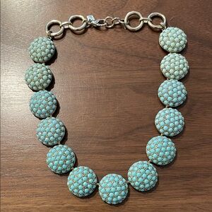 Banana Republic Gold and Turquoise Statement Necklace